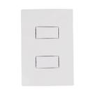 Kit 20 Interruptor 2 Teclas Simples Completo Bco 10A I9