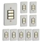 Kit 20 Interruptor Simples Horizontal 10a/250v Cinza Pial Kit 20 Interruptor Simples Horizontal 10a/250v Cinza Pial