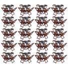 Kit 20 Jogos de Mesa com 4 Cadeiras de Madeira Dobravel 60x60 Ideal para Bar e Restaurante - Imbuia