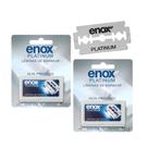Kit 20 Lâminas de Barbear Alta Precisão Fio Duplo Aço Inox Enox Platinum