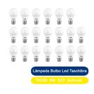 Kit 20 Lâmpadas Bulbo Led Taschibra TKL60 9W E27 Autovolt 100-240V