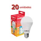 Kit 20 Lâmpadas Led 9w Bulbo Bivolt Econômica Branco Fria 6.500K - OuroLux