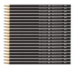 Kit 20 Lápis Preto Grafite Nº2 HB Max Sextavado 1205 Faber Castell