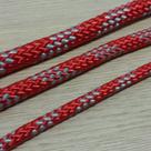 Kit 20 Metros Cabo Náutico Pré-Estirado 10mm Vermelho Com Cinza