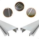 Kit 20 Metros Perfil Led Embutir No Frame Duplo Iluminação