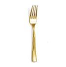 Kit 20 Mini Garfos 10cm Descartáveis de Luxo em Plástico Gold
