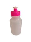 Kit 20 Mini Garrafas Squeeze 300ml plástico transparente tampa colorida