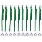 Kit 20 Mini Haste Suporte Verde P/ Bandeira Brasil C/Ventosa