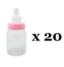 Kit 20 Mini Mamadeira Lisa Rosa Para Lembrancinha