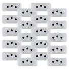 Kit 20 Módulos para Tomada Tramontina Aria 2P+T 20A Branco