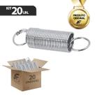 Kit 20 Molas Zincada Estica Fio Cerca Elétrica Argola Repuxo
