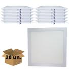 KIT 20 Painel Plafon LED 24w Quadrado Embutir Branco Luminária Fria 6500k KIT 20 Painel Plafon LED 24w Quadrado Embutir Branco Luminária Fria 6500k