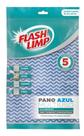 Kit 20 Panos Azul Multiuso Flashlimp Limpeza Cozinha Móveis