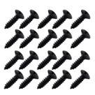 Kit 20 Parafuso Escudo 3mm x 12mm Guitarra Baixo Preto