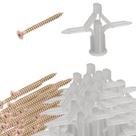 Kit 20 parafusos +20 bucha plastica dry wall 04a16mm