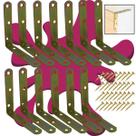 Kit 20 Pç Cantoneira L Reforço Moveis 10cm 100 Parafusos