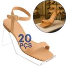 Kit 20 Pçs Expositor Calçados Feminino Suporte Sandália Vitrine Balcão Bancada Loja Comercio Display