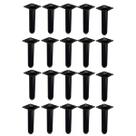 Kit 20 Pé Para Móveis Regulável Redondo Preto 15cm em Metal