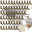 Kit 20 Peças Cantoneira L Metal Reforço Moveis 3cm 100Pr
