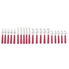 Kit 20 Peças Faqueiro Talheres Inox Riviera Brinox Vermelho