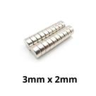 Kit 20 Peças Imã Neodímio Disco Magnético N35 3 x 2mm Super Forte Potente Redondo Kit 20 Peças Imã Neodímio Disco Magnético N35 3 x 2mm Super Forte Potente Redondo