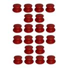 Kit 20 Pegador Puxador Tampa Vidro e Ferro Panela Vermelho