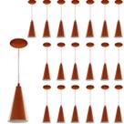 Kit 20 Pendentes Cone Lowcost Aluminio Decoracao Cobre