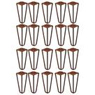 Kit 20 Pés de Metal 15 CM Hairpin Legs Mesas de Centro Puffs Bronze G41