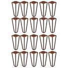 Kit 20 Pés de Metal 15 CM Hairpin Legs Mesas de Centro Puffs Bronze G41