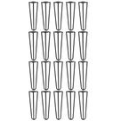 Kit 20 Pés de Metal 25 CM Hairpin Legs Mesas de Centro Puffs Preto G41