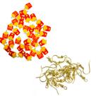 Kit 20 Pingentes Batata Frita Mc Donalds Para Pulseira Colar + 20 Anzol para Montar Brincos