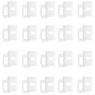 Kit 20 Placas 4 X 2 Com Suporte Habitat Branco - Fame