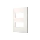 Kit 20 Placas 4x2 2 Modulos Branco Pial Plus+ 618506BC+ Kit 20 Placas 4x2 2 Modulos Branco Pial Plus+ 618506BC+
