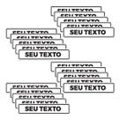 Kit 20 placas PVC personalizadas 25x5cm