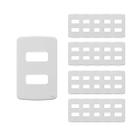 Kit 20 Placas Weg Para Tomadas Composé 4x2 - 2 Posições Kit 20 Placas Weg Para Tomadas Composé 4x2 - 2 Posições