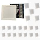 Kit 20 Plafons Led Embutir Quadrados 12W 6500K Branco Frio 840L Bivolt Termo EcoPanel ALI-1PF001 ALI