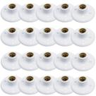 Kit 20 Plafons Taschibra Porcelana Redondo E27 Bivolt Branco Kit 20 Plafons Taschibra Porcelana Redondo E27 Bivolt Branco