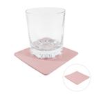 Kit 20 Porta Copo Tapete Mesa Bolacha Cerveja Chopp Apoio Suporte Taça Vinho Rosa