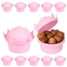 Kit 20 Potes de Doces e Decoração Festa Infantil de Coroa Rosa