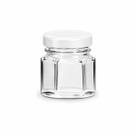 Kit 20 Potes de Vidro 40g Sextavado com Tampa Metal para Geleias e Velas -