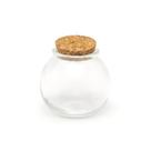 Kit 20 Potes de Vidro Bola 100ml com Rolha para Sais E Temperos Velas