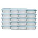 Kit 20 Potes Hermético 370ML Vidro Marmita/Lancheira Frutas Fit