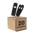 Kit 20 Presilhas de Veludo Para Cabides Prendedor Cor Preta