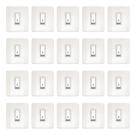 Kit 20 pulsador campainha 10a 250v c/ placa branco