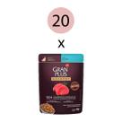KIT 20 Ração Úmida Gran Plus Gourmet Gatos Adultos Atum Sachê 85g
