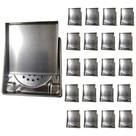 Kit 20 Ralos Ocultos BSL3001D 15x15 Inox Anti Odor Prata AB Mídia Kit 20 Ralos Ocultos BSL3001D 15x15 Inox Anti Odor Prata AB Mídia