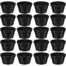 Kit 20 Ramequim Plástico Preto Canelado 60ml Molheira Pequena Uno Coza Restaurante Kit 20 Ramequim Plástico Preto Canelado 60ml Molheira Pequena Uno Coza Restaurante