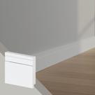 Kit 20 Rodapés de Poliestireno Arquitech 51007 Frisado 7cm 2,40m Branco