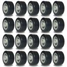 Kit 20 Rodas 210 BP SM de 2” Borracha PVC 50mm 40kg Cada Eixo 1/4” Schioppa