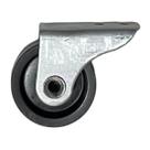 Kit 20 Rodízio Rodinha Fixa F-2 4cm Preto Peq Móveis Bicama